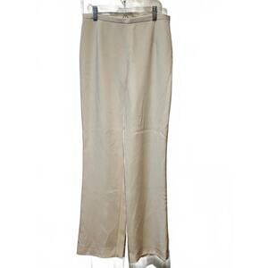 LAFAYETTE 148 Cream Side Zip Silk Straight Leg Dress Pants Size 6 Womens